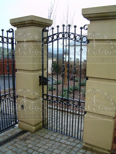 Small Wrought Iron Gate between Piers, Somerset and Devon